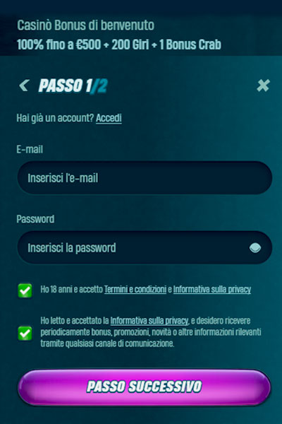 Registrazione a Caspero